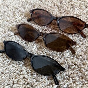 Classic Oval Women’s Sunglasses - Black and Brown